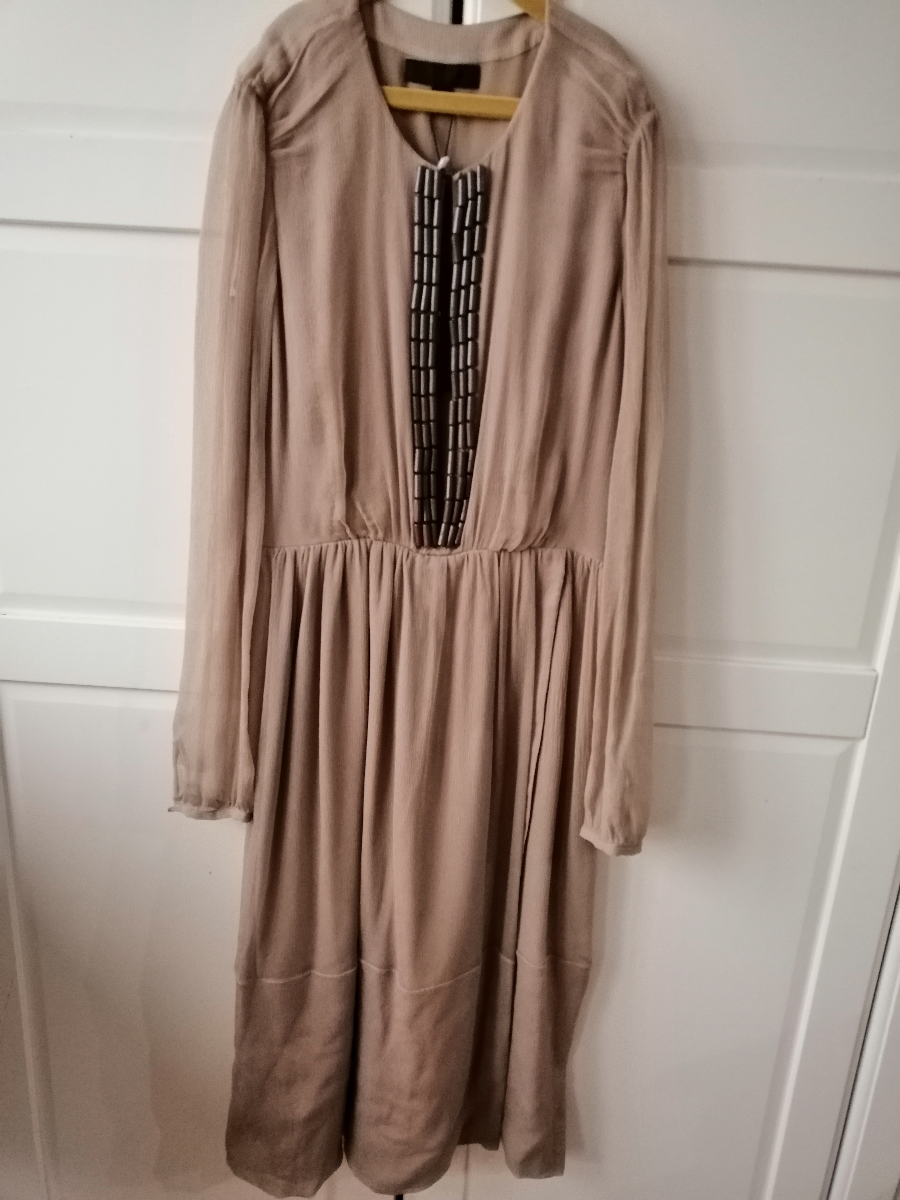 Burberry Khaki Pleated Skirt In Brown