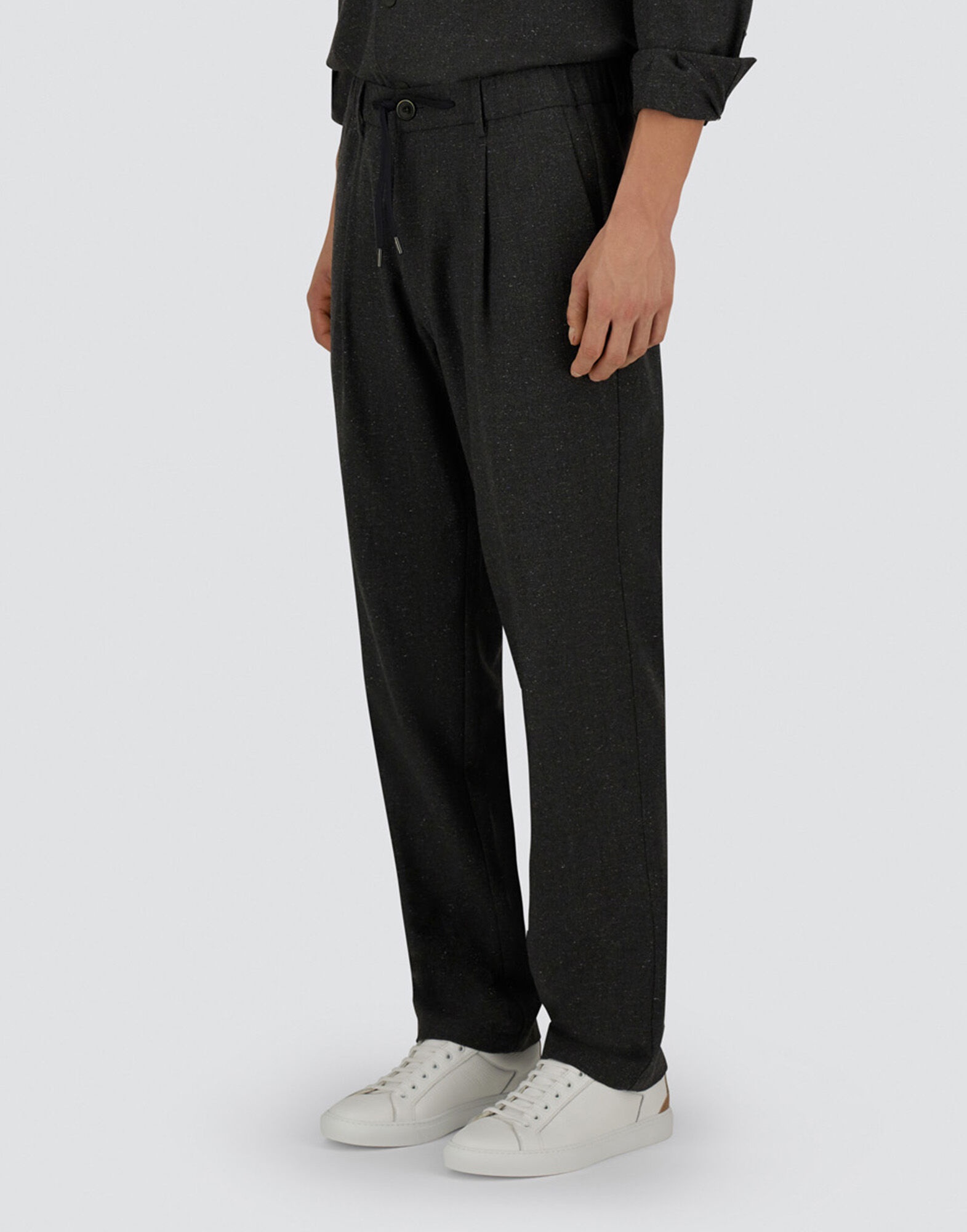 Herno Drawstring Casual Pants In Gray