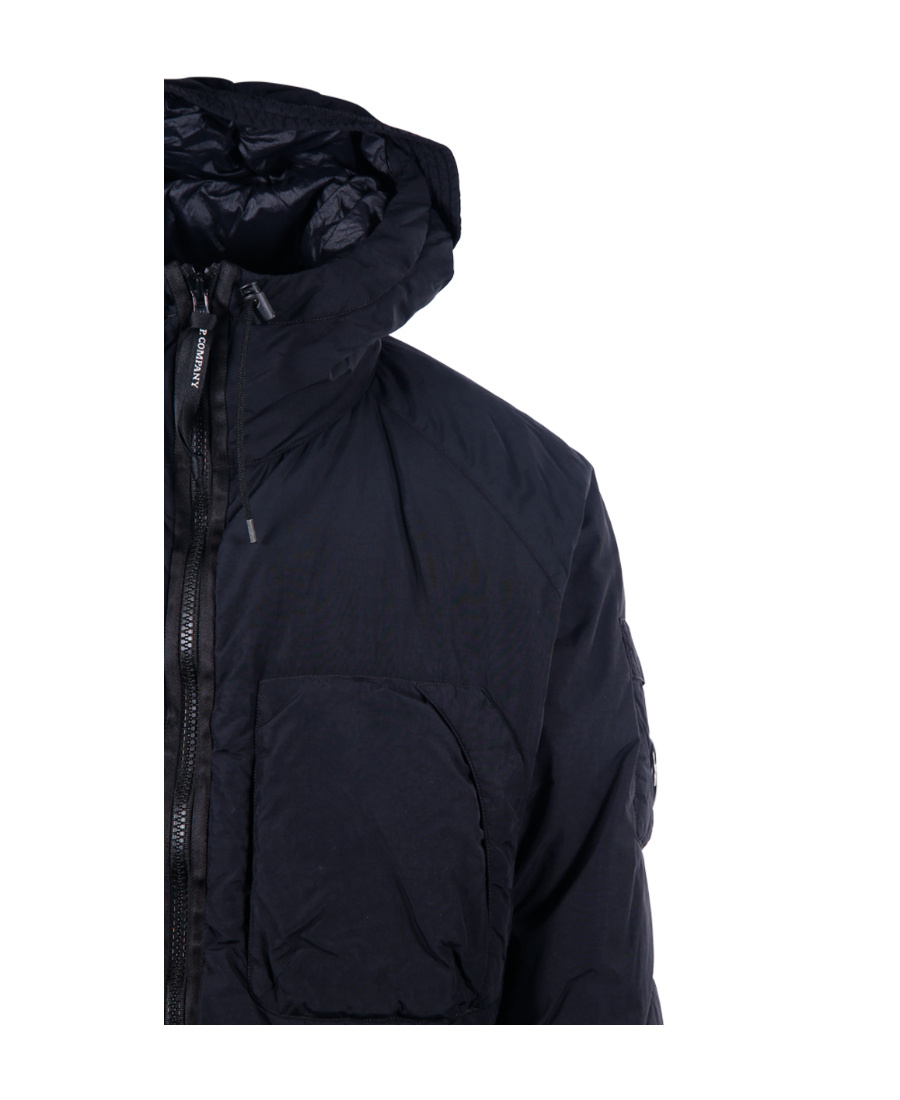 C.p. Company Hooded Puffer Jacket In Black