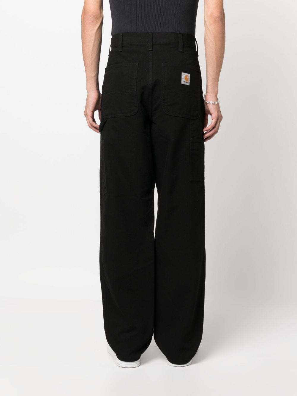 Carhartt Single Knee Straight-leg Trousers In Black