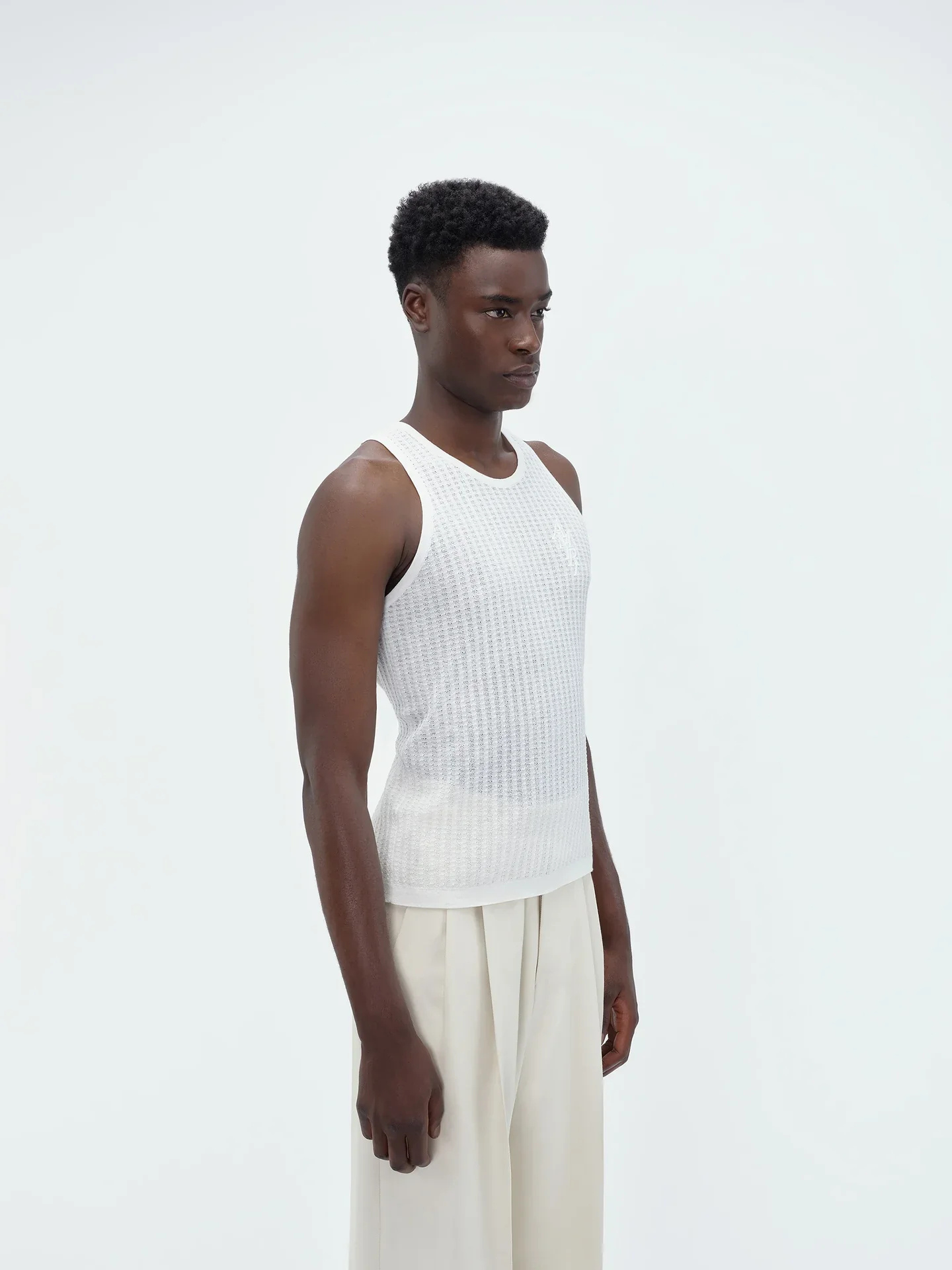 Amiri Waffle Suture Vest In Multicolor
