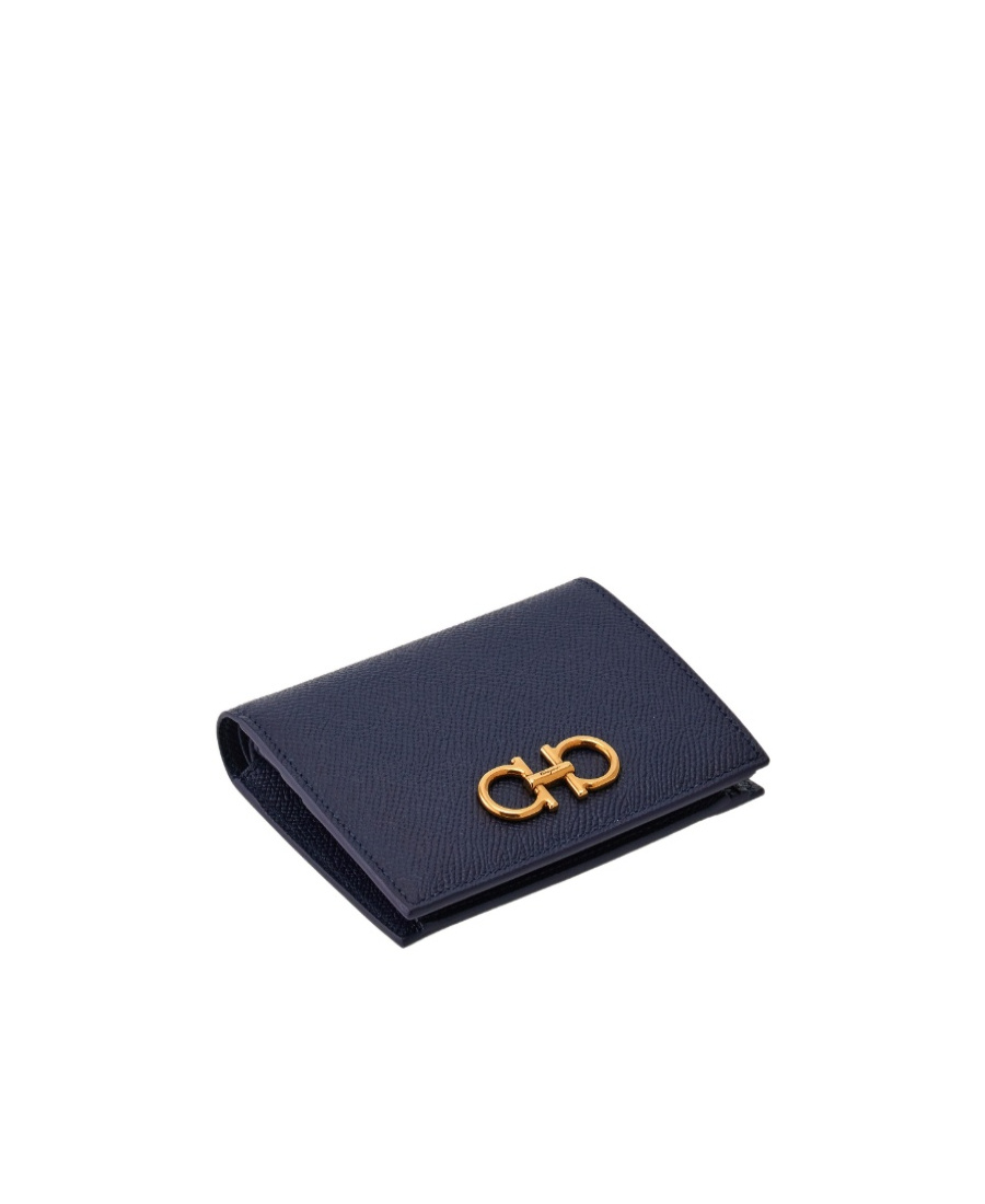 Ferragamo Compact Wallet In Blue