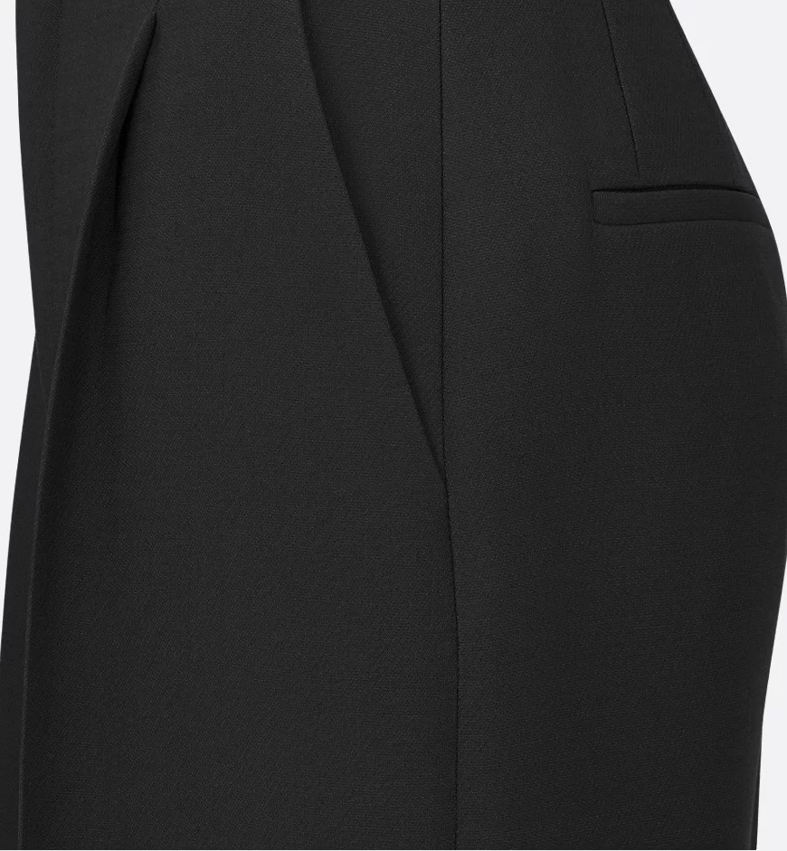 Dior Wool Bell Bottoms In Black