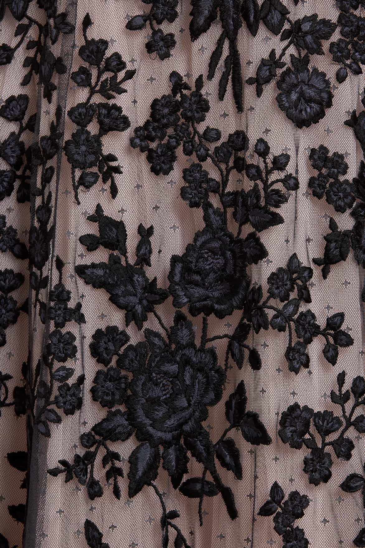 Needle & Thread Rosa Scoop Neck Ankle Gown In Black