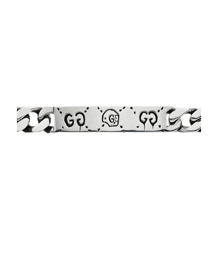 Gucci Ghost Chain Bracelet In Silver In Gray
