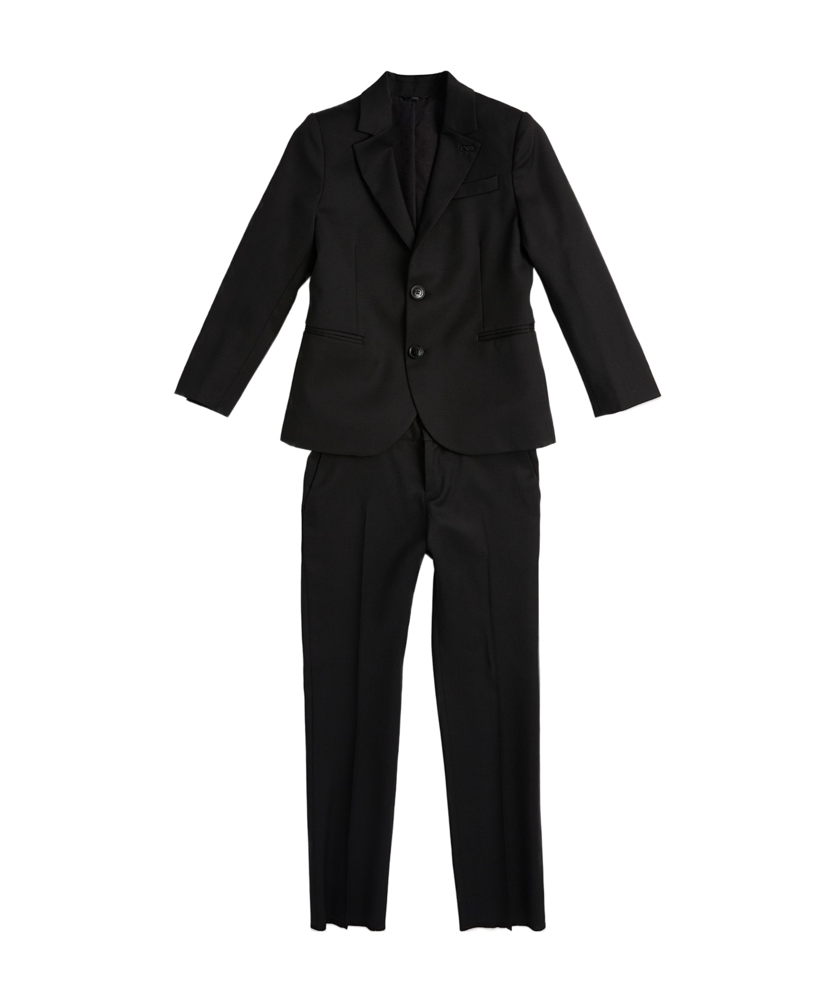 Emporio Armani Fitted Single-breasted Suit Set In Black