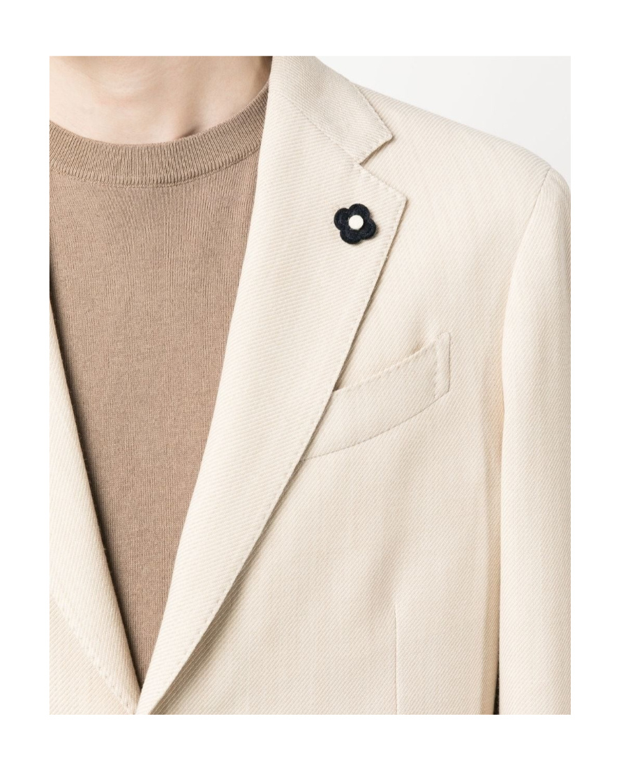 Lardini Single-breasted Suit Jacket In White