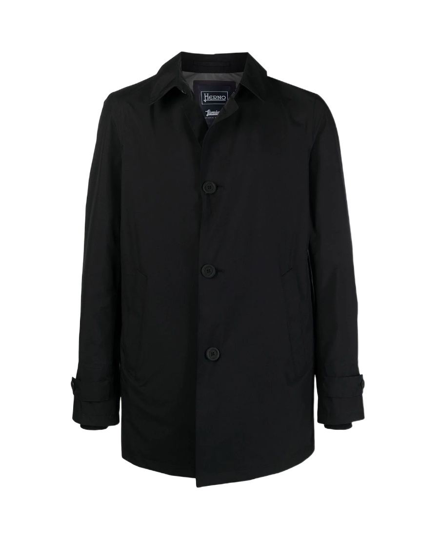 Herno Button-up Shirt Jacket In Black