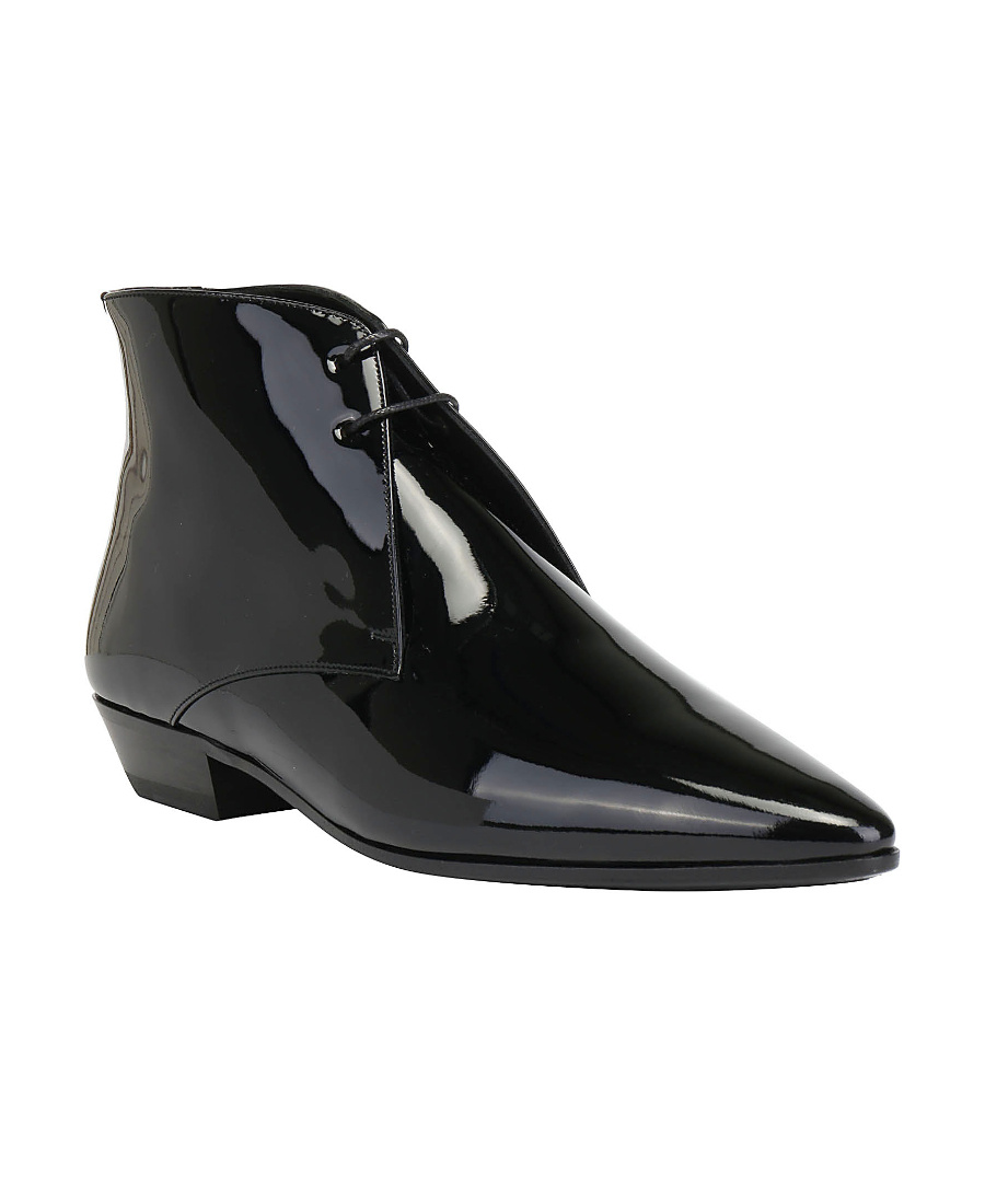 Saint Laurent Jonas 25mm Ankle Boots In Black