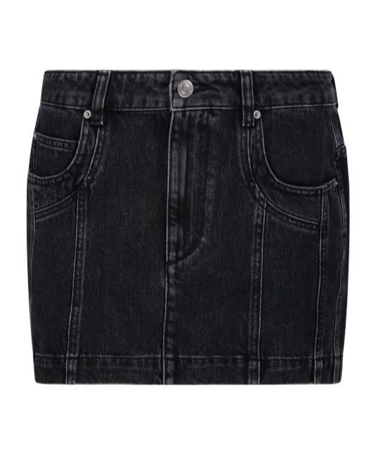 Isabel Marant Étoile Denim Mini Skirt In Black