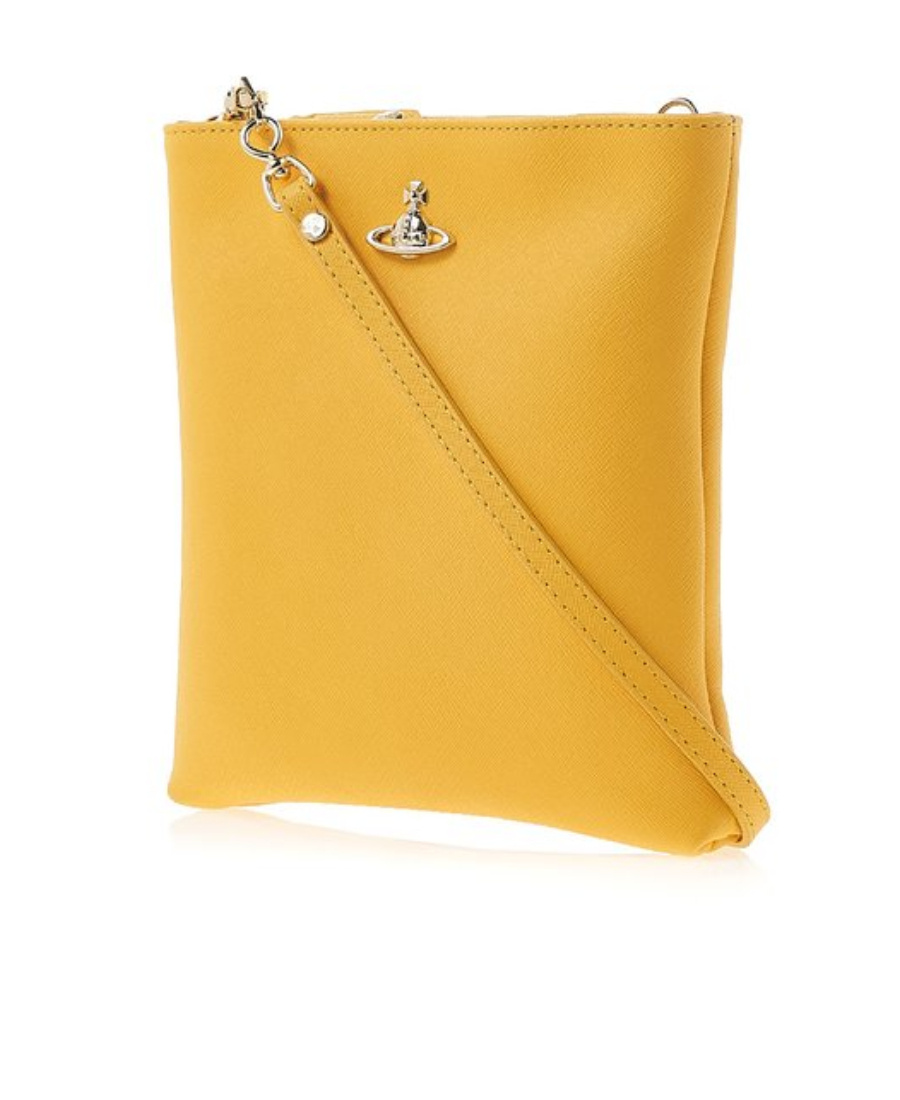 Vivienne Westwood Logo Shoulder Bag In Yellow