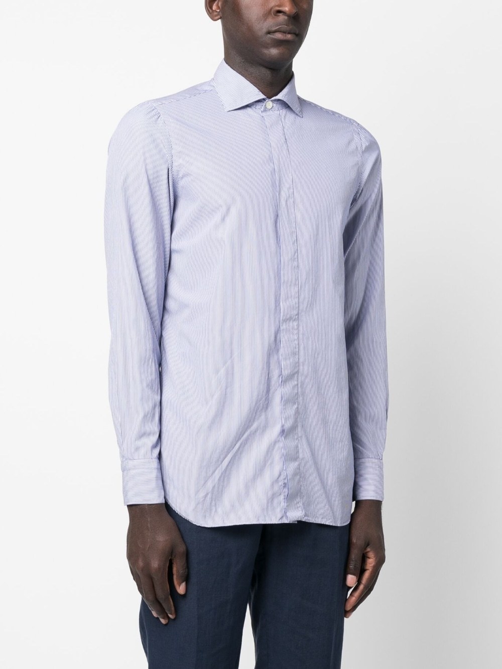 FINAMORE 1925 NAPOLI LONG-SLEEVED STRIPED SHIRT 