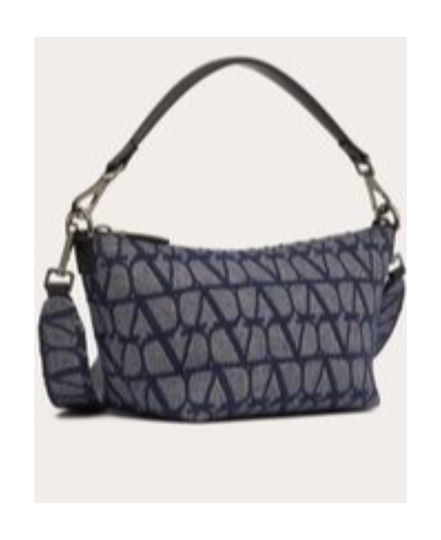 Valentino Toile Iconographe Denim Tote Bag In Black