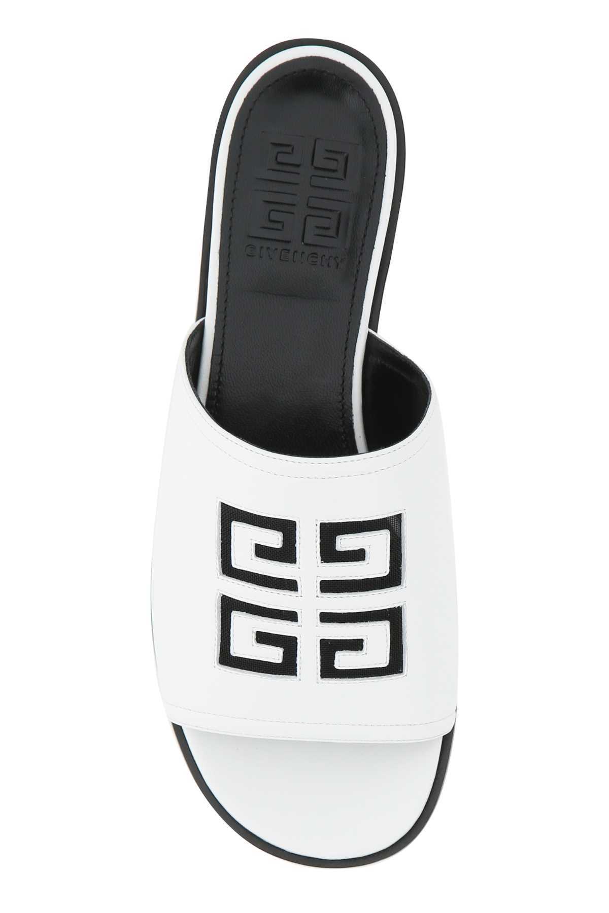 Givenchy 4g Flat Sandals In White
