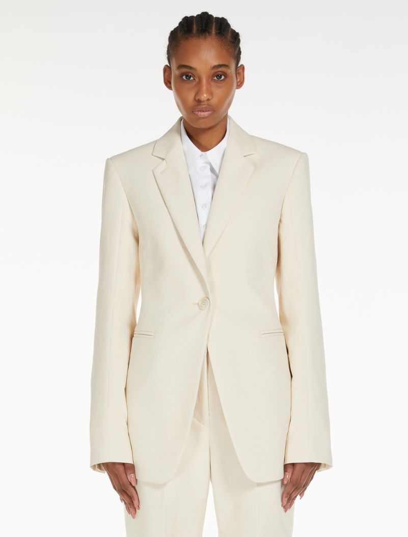 Sportmax Single-button Suit Jacket In White
