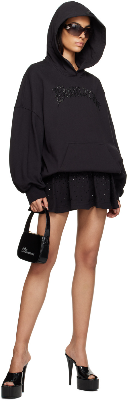 Blumarine Crystal Skirt In Black