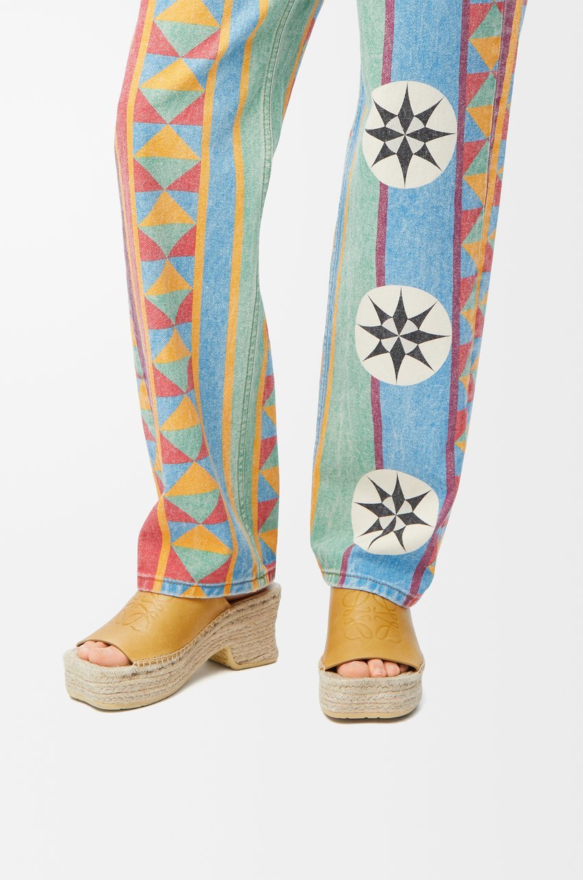 Loewe X Paula's Ibiza Petal Espadrille Mules 80