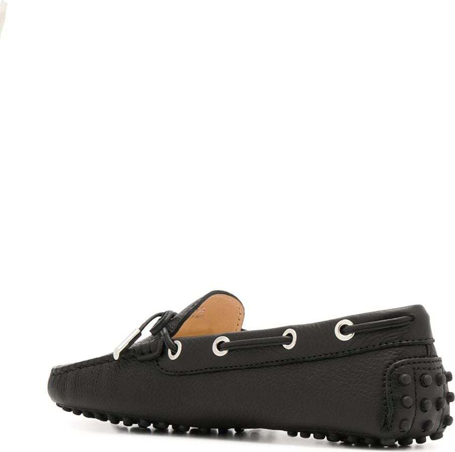 Tod's Bow-decorated Flat Shoes In Black