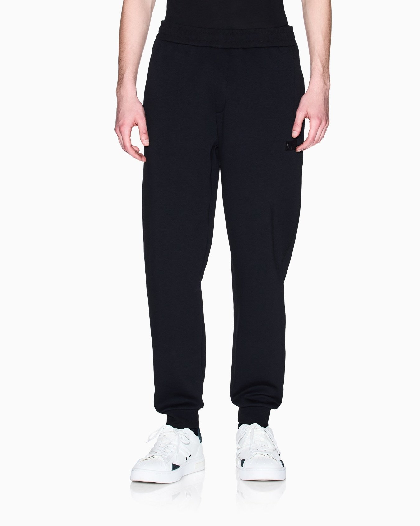 Armani Exchange Logo-detail Track Pants In Black