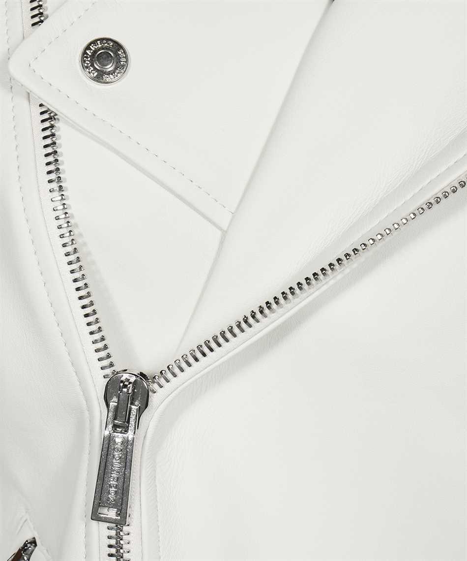 Dsquared2 Leather Jacket In White