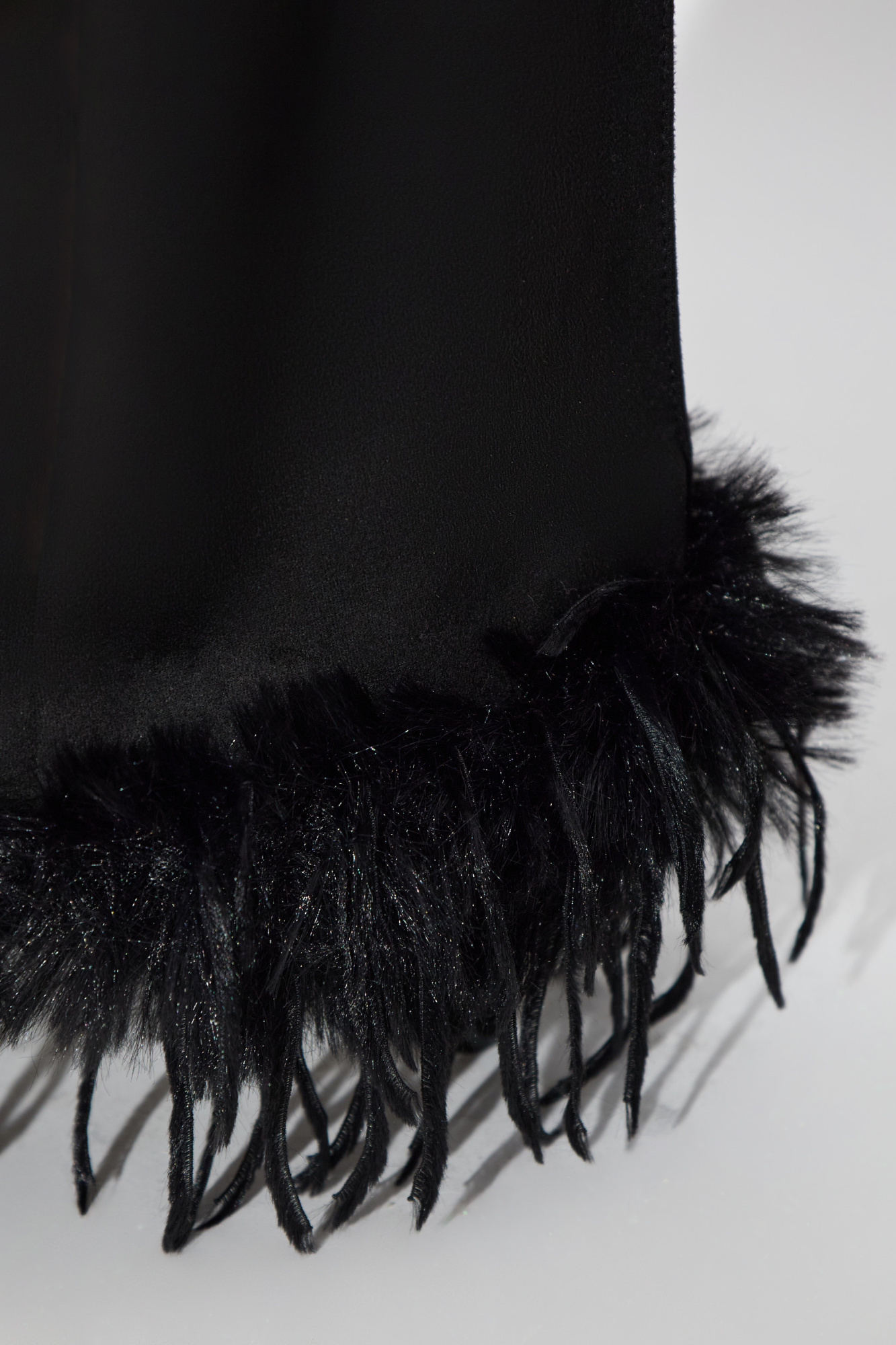 Misbhv Faux Suede Fringe Casual Pants In Black