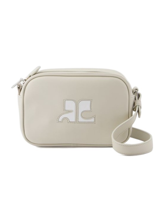 Courrèges Courregès Reedition Camera Crossbody In Nude