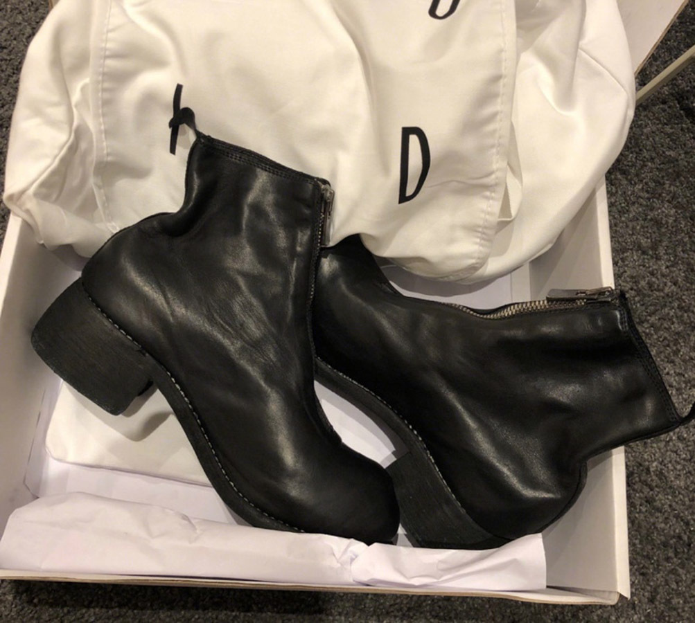 Guidi Pl1 Series Front Zipper And Ankle Boots In Black