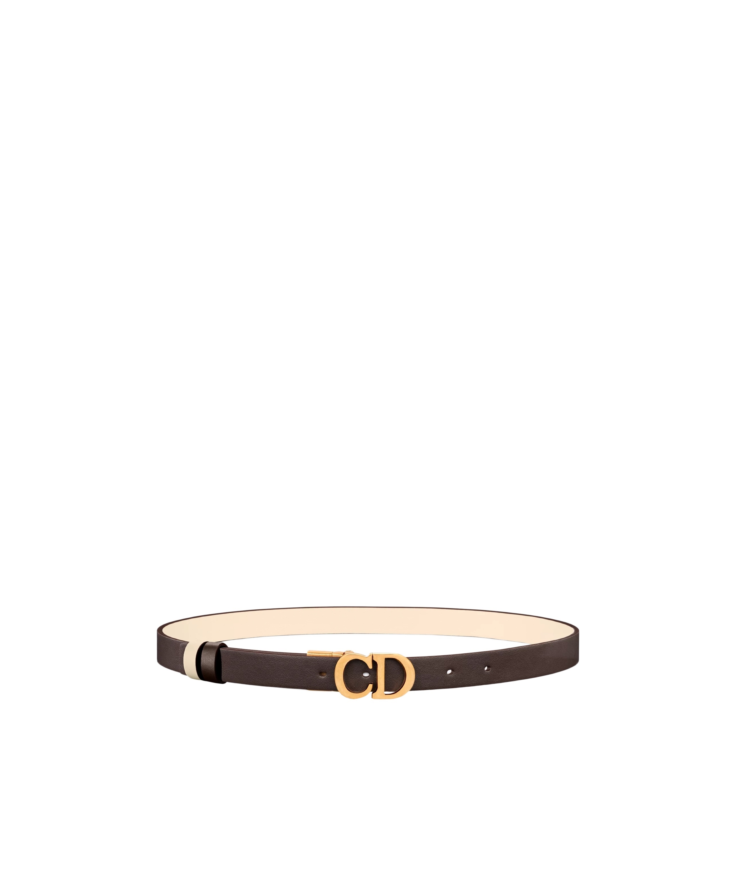 Dior Reversible Saddle Belt In Smooth Calfskin In Brown