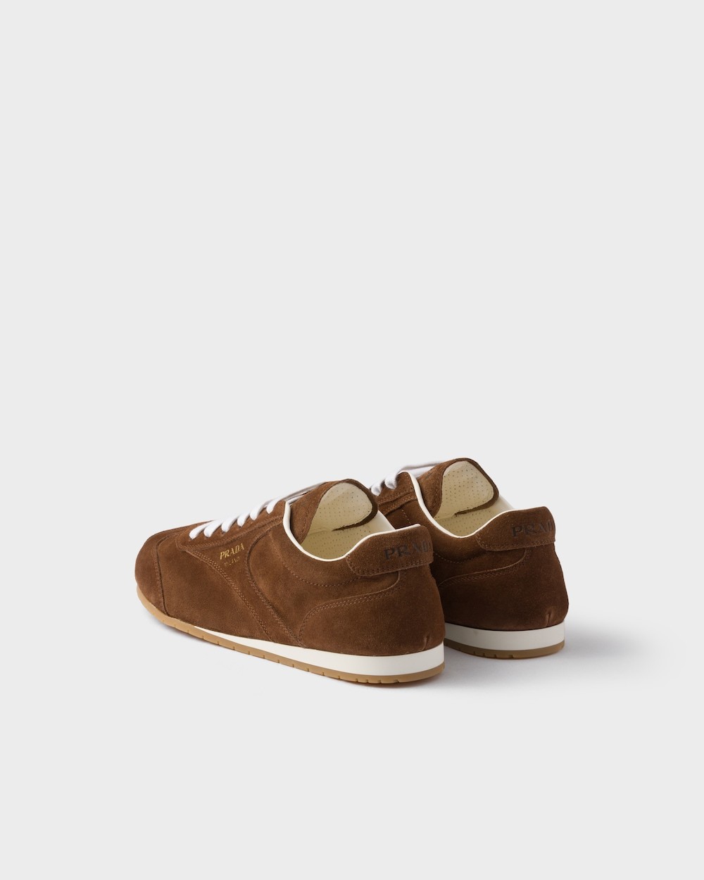 Prada Suede Sneakers In Burgundy