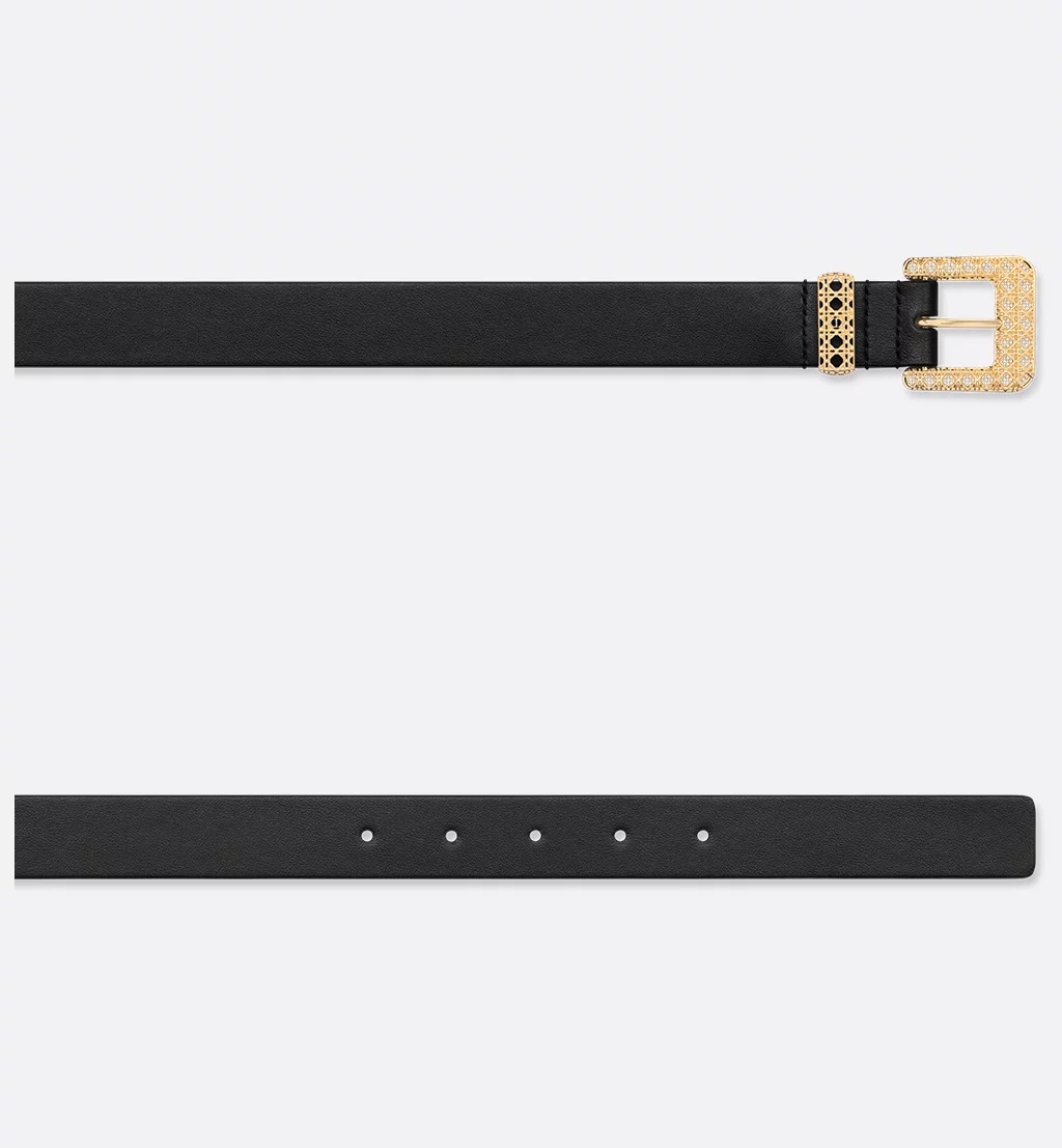 Dior Cannage Belt In Black