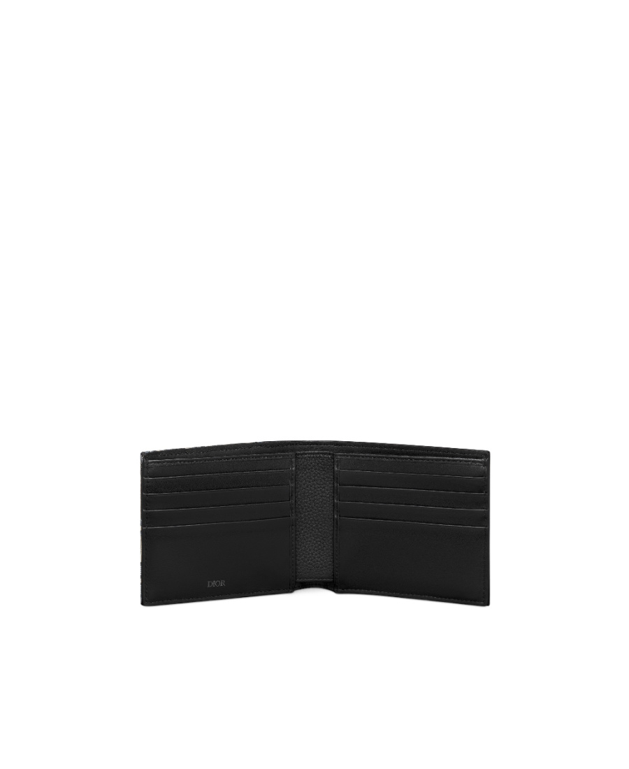 Dior Saddle Double Fold Clamp In Black