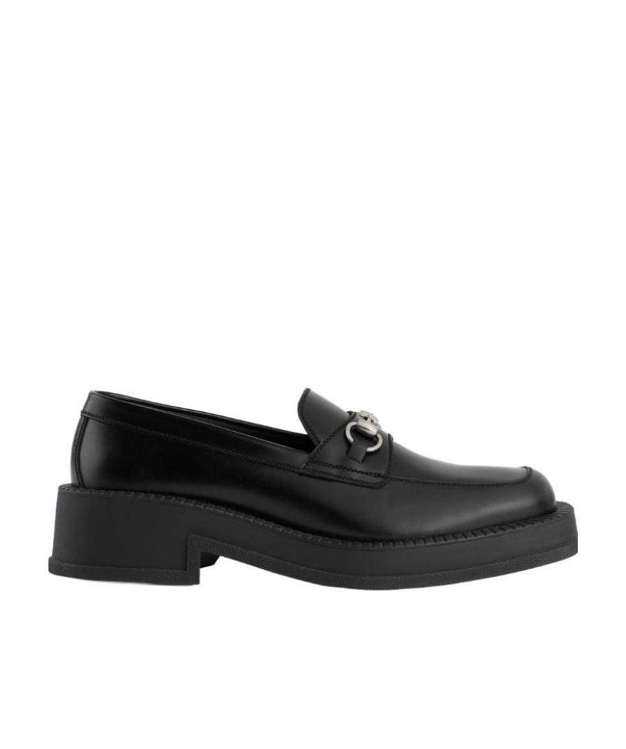 Gucci Tempe Patent Leather Loafers In Black