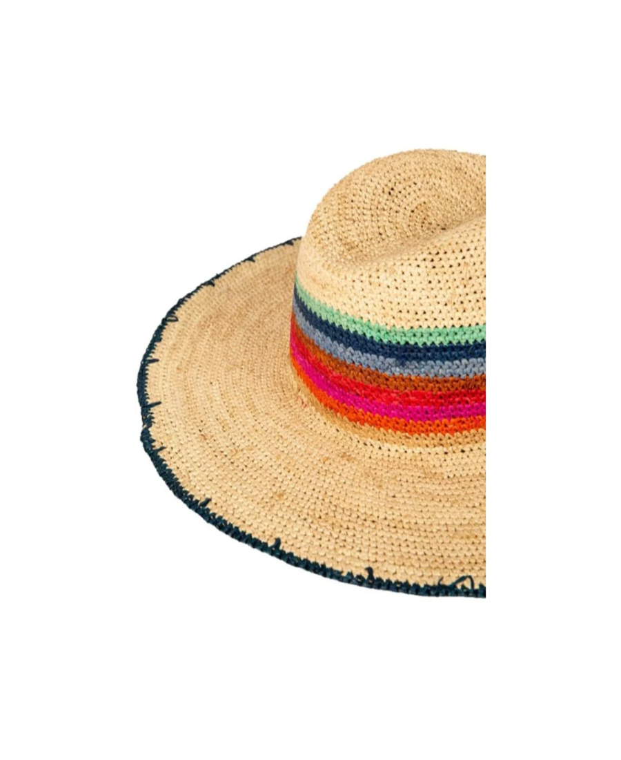 Ps By Paul Smith Interwoven Raffia Sun Hat In Beige