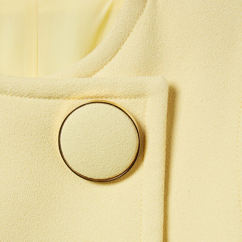 Gucci Long Buttoned Sleeveless Vest In Neutral