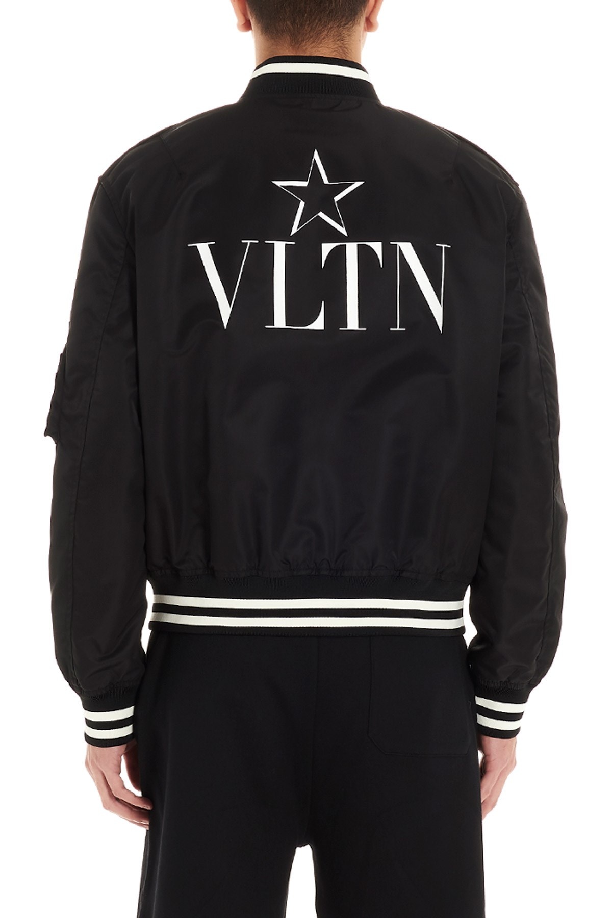 Valentino Vltn Star Bomber Jacket In Black