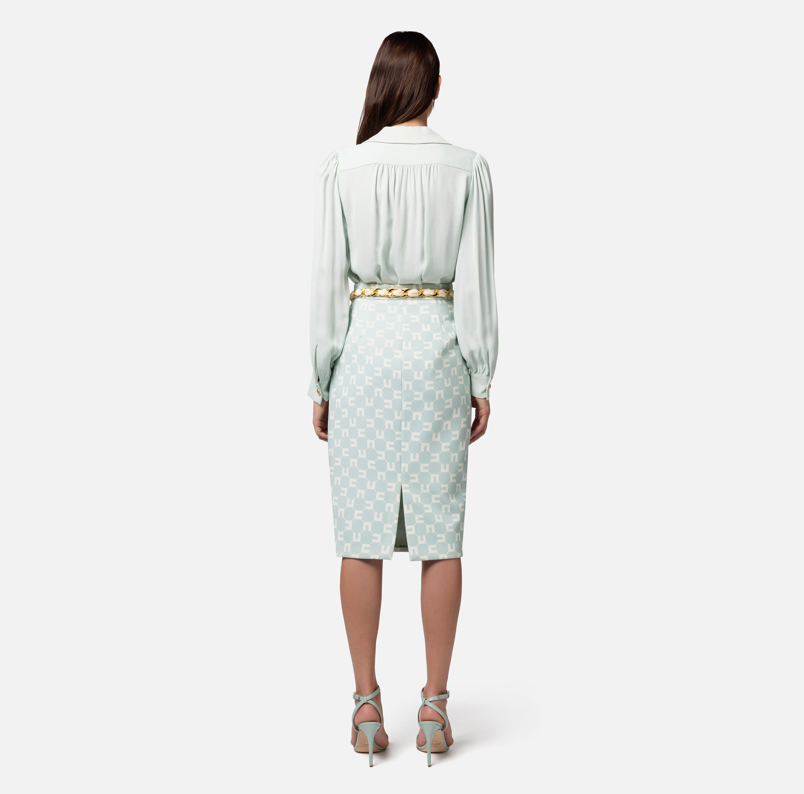 Elisabetta Franchi Viscose Shirt In Gray