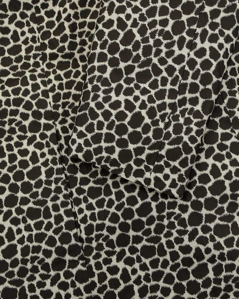 Weekend Max Mara Leopard Print Long Overcoat In Black