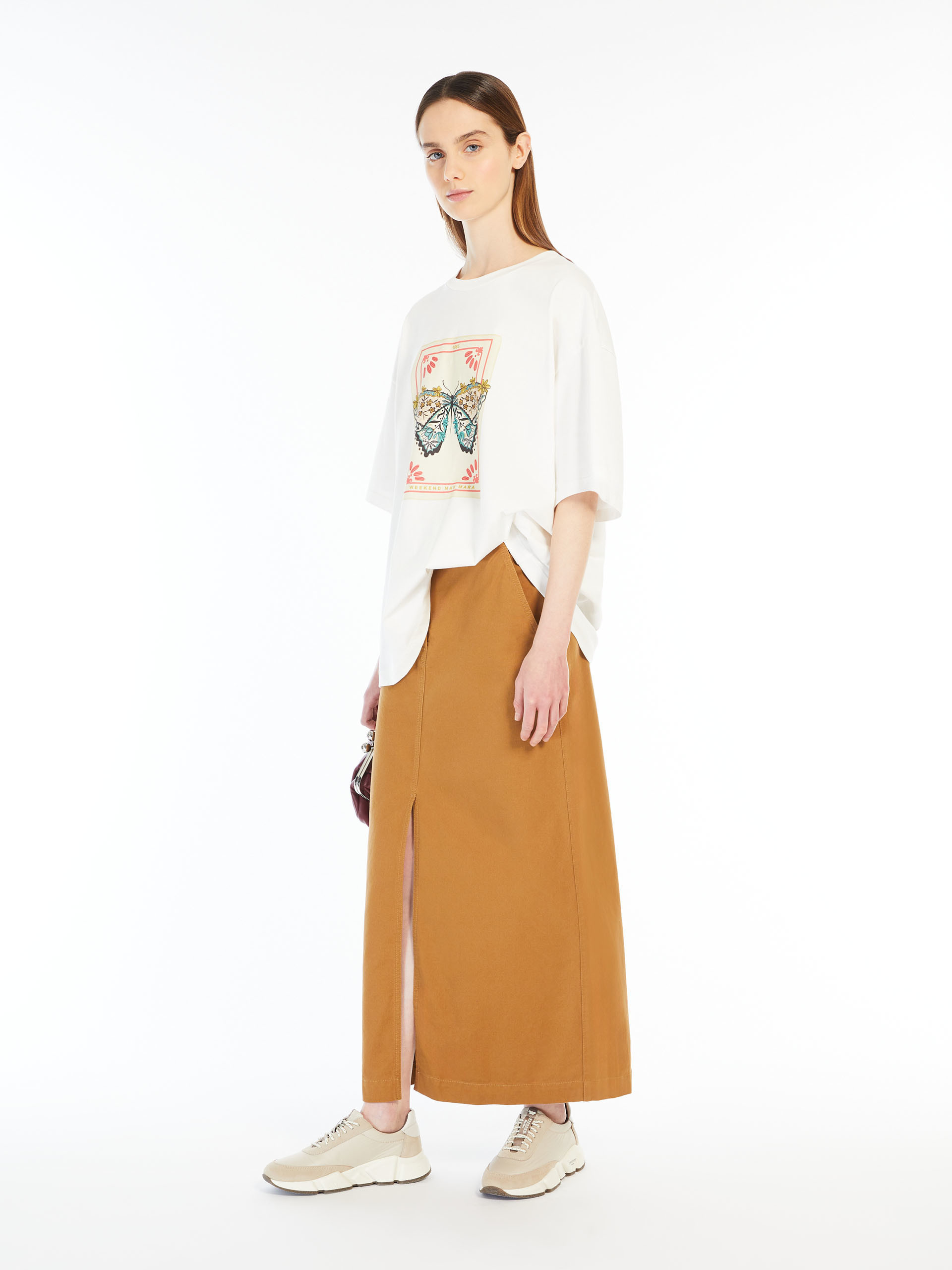 Weekend Max Mara Print Short Sleeve T-shirt In White