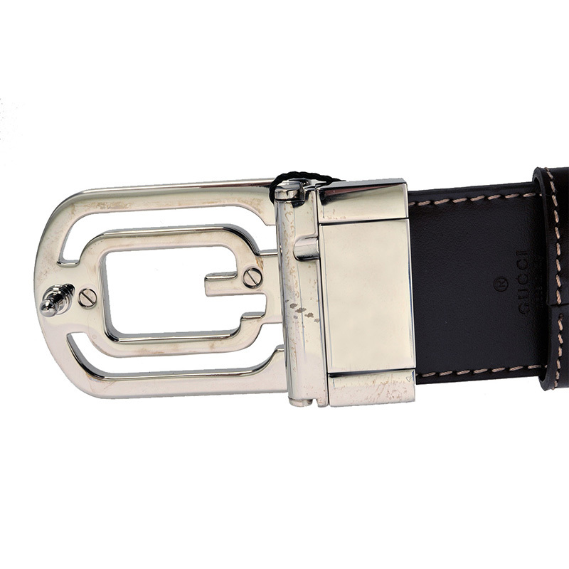 Gucci Classical Printed Double-sided Belt In Black