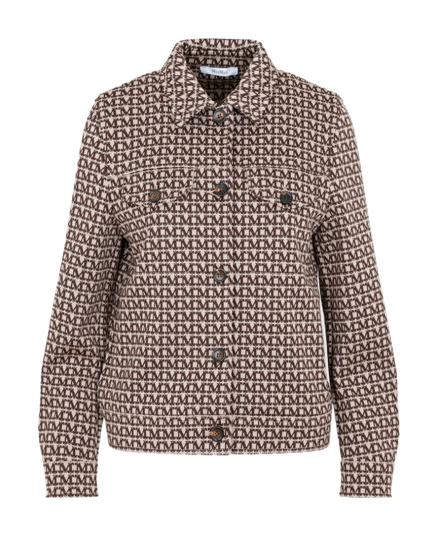 Max Mara Logo Jacquard Jacket In Multicolor