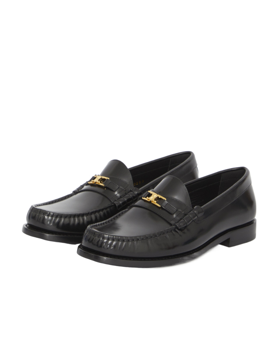 Celine Luco Triomphe Loafer Shoes In Black