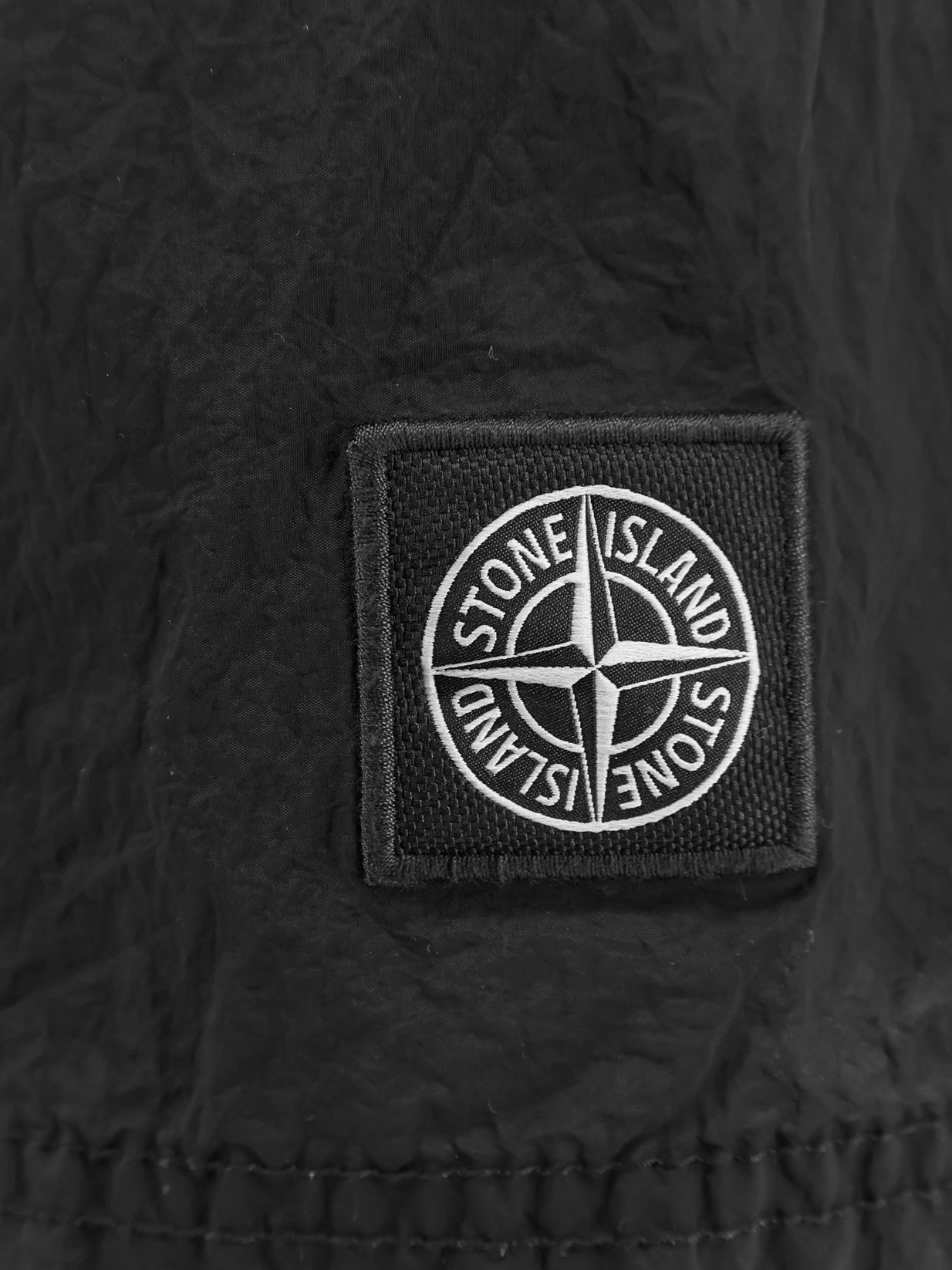 Stone Island Compass-patch Swim Shorts In Black