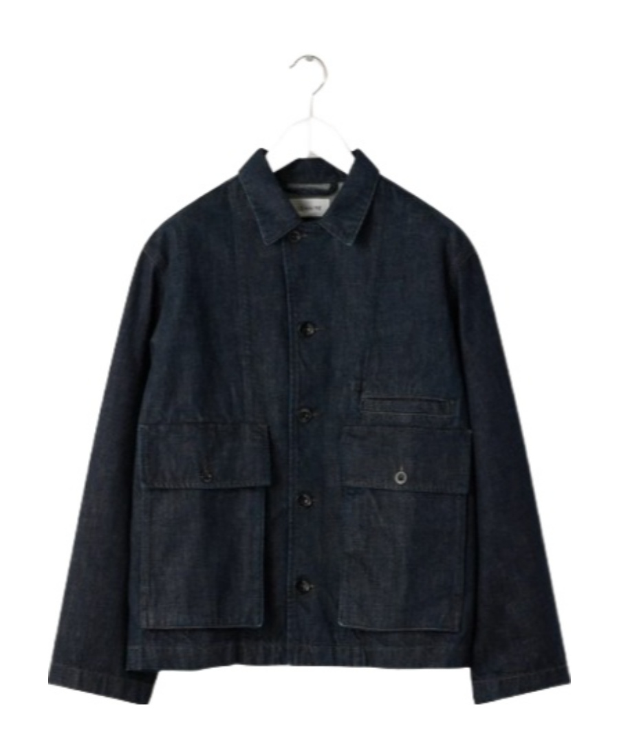 Lemaire Denim Shirt Jacket In Black