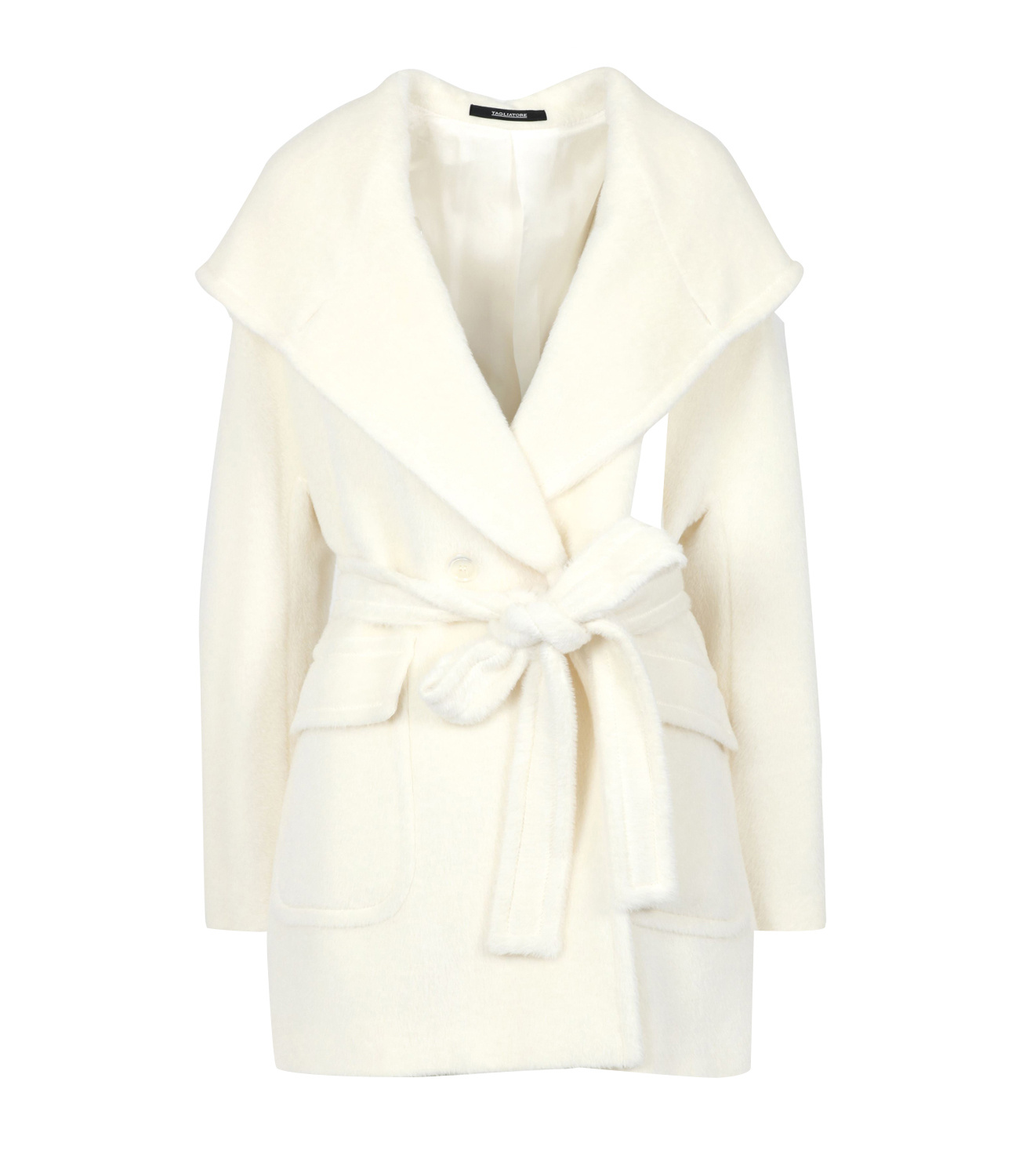 Tagliatore Hooded Waist Coat In White