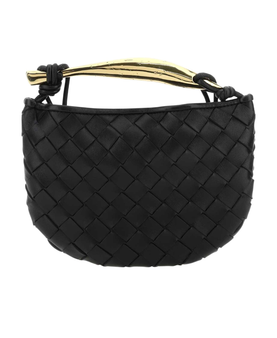Bottega Veneta Womens Black-m Brass Sardine Mini Intrecciato Leather Cross-body Bag In Black