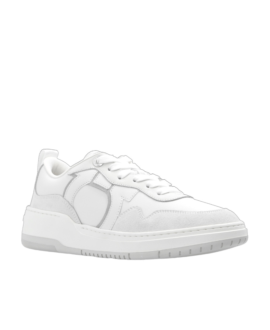 Ferragamo Gancini Low-top Sneakers In White