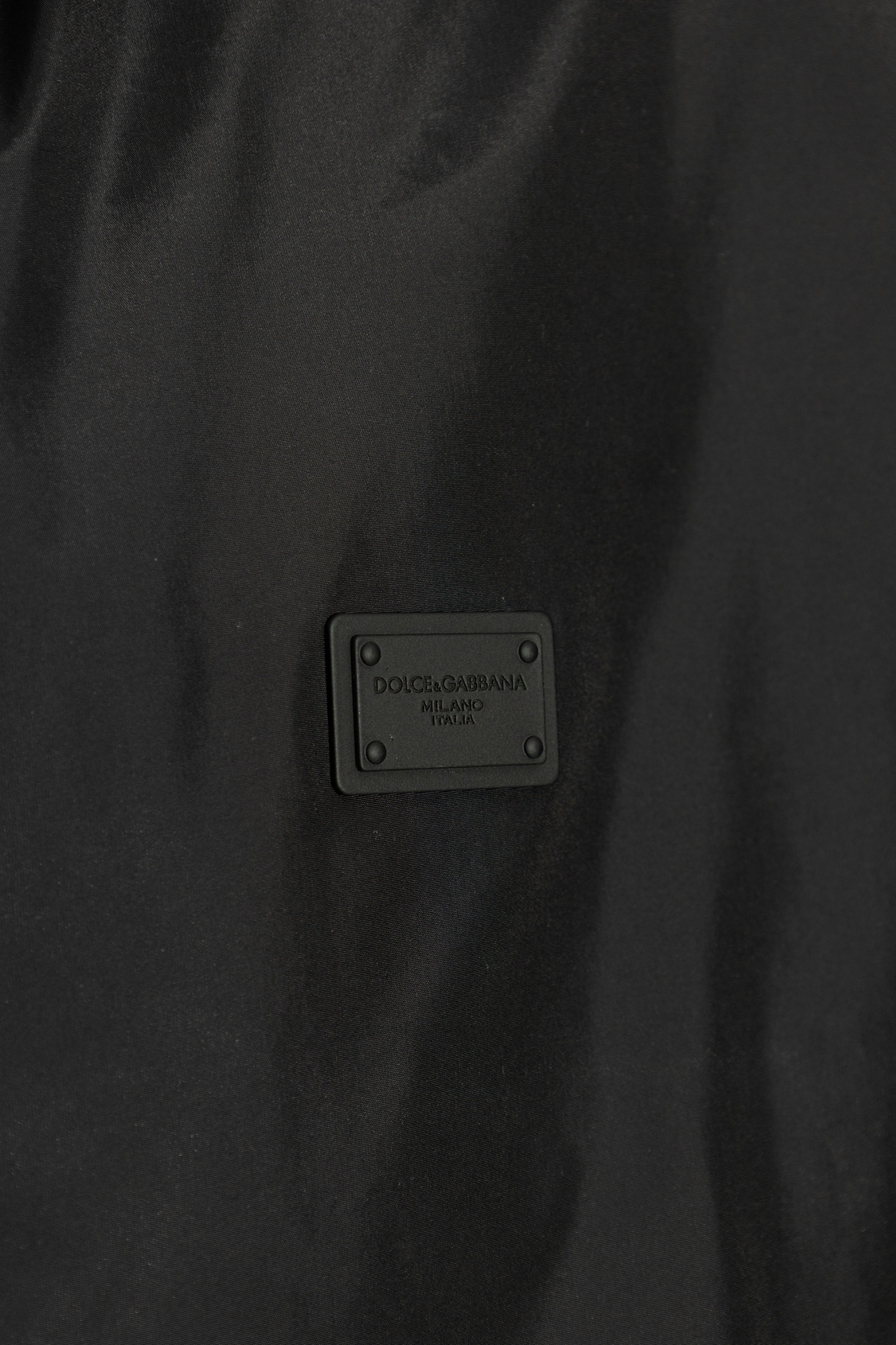 Dolce & Gabbana Logo-plaque Bomber Jacket In Black