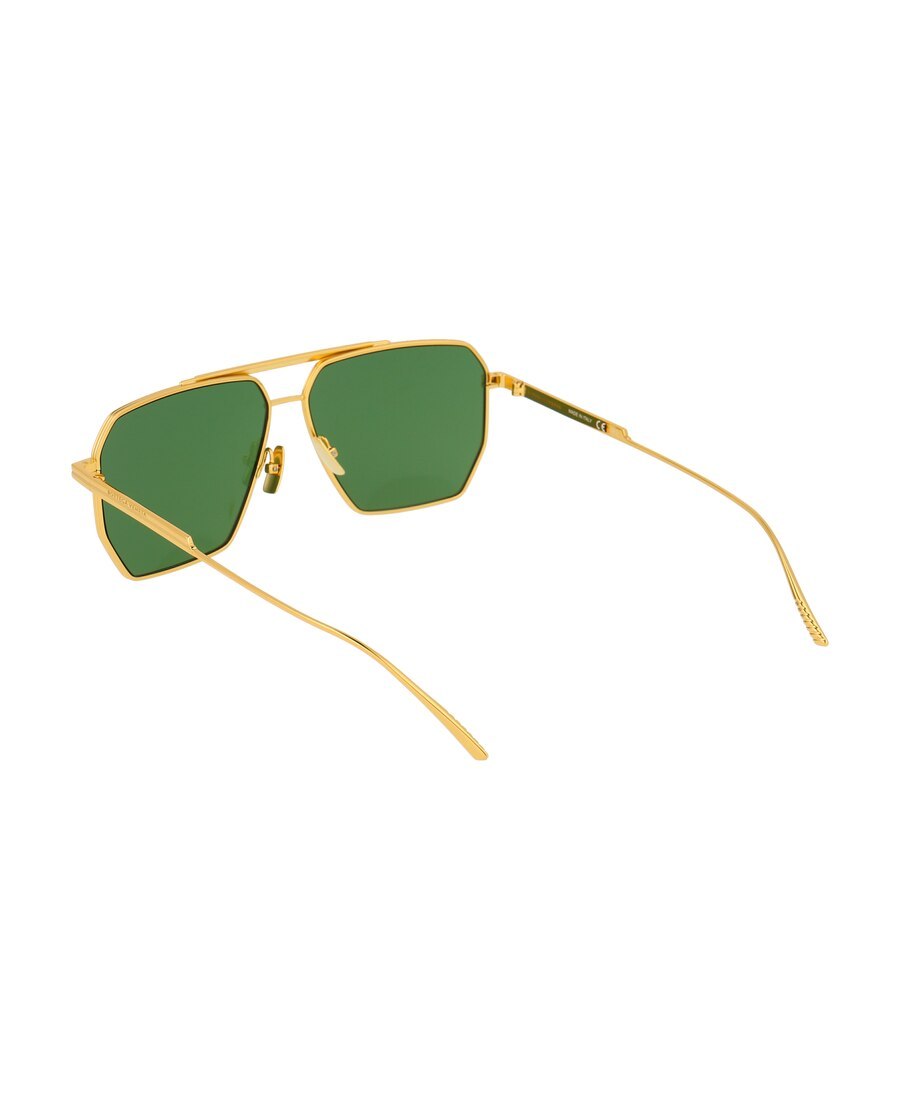 Bottega Veneta Aviator-frame Sunglasses In Green