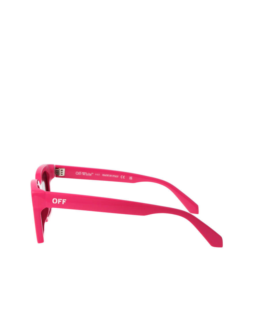 Off-white Logo-print Square-frame Sunglasses In Pink