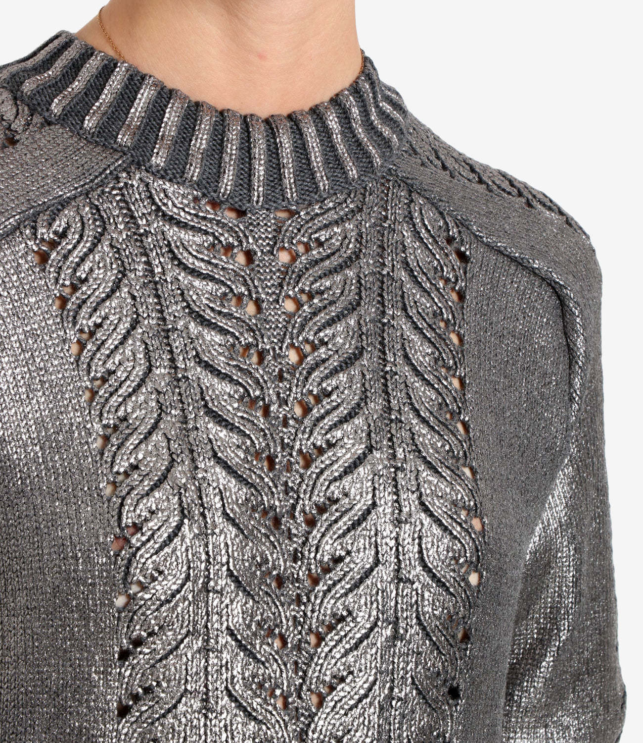 Alberta Ferretti Long-sleeved Pullover In Black